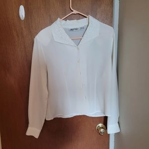 A sheer button down